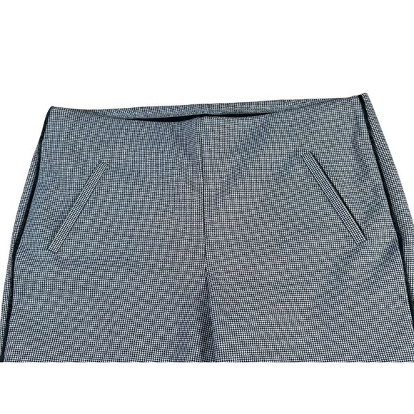 Chico's Pants Pull On Black White Checkered Print Women's 1.5 Sz 10 Slim Stretch - Picture 1 of 12